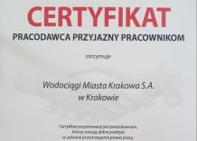 Certyfikat potwierdzający nagrodę